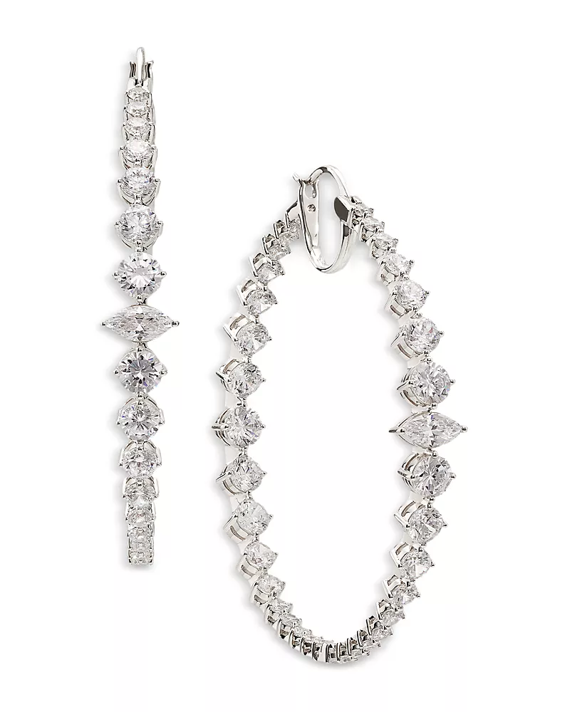 Nadri Leah Statement Hoop Earrings