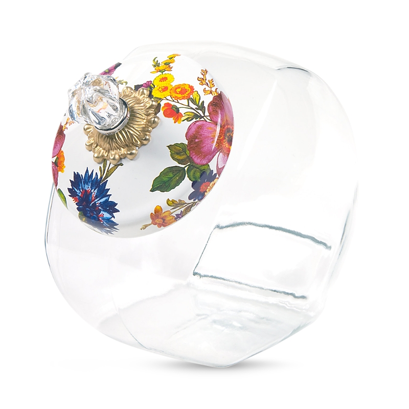 Mackenzie-childs Mackenzie Childs Cookie Jar With Flower Market Lid In Multi