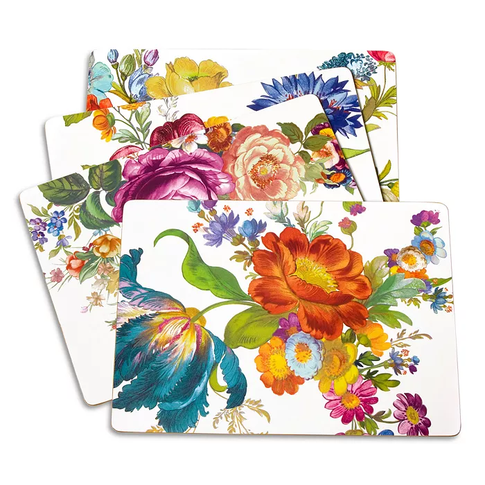 Flower Market Cork Back Placemats, Set of 4