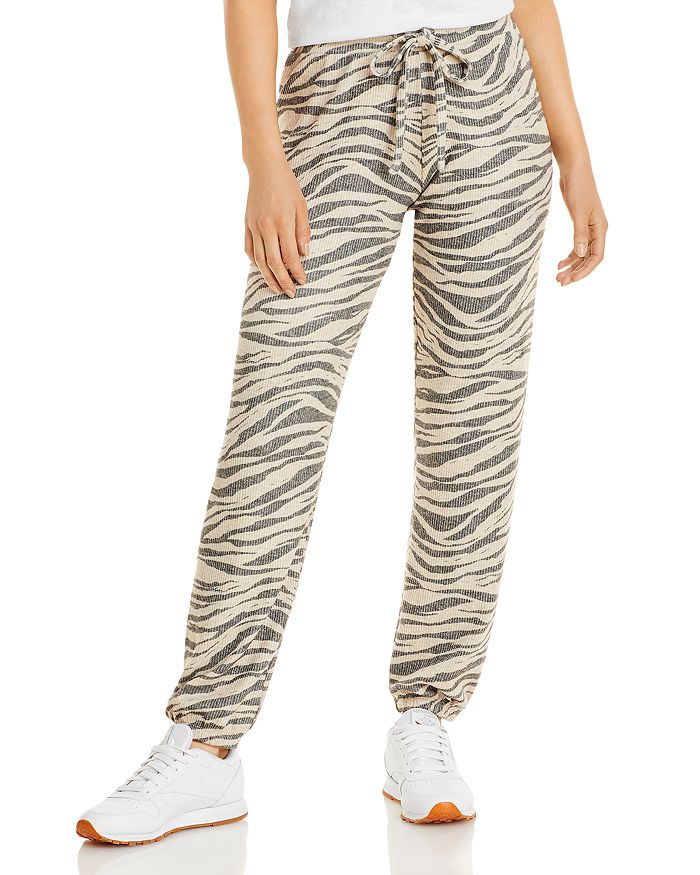 LNA Zebra Print Ribbed Pants | Bloomingdale's