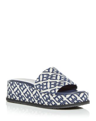 Bally Women's Sylvie Jacquard Logo Platform Slide Sandals