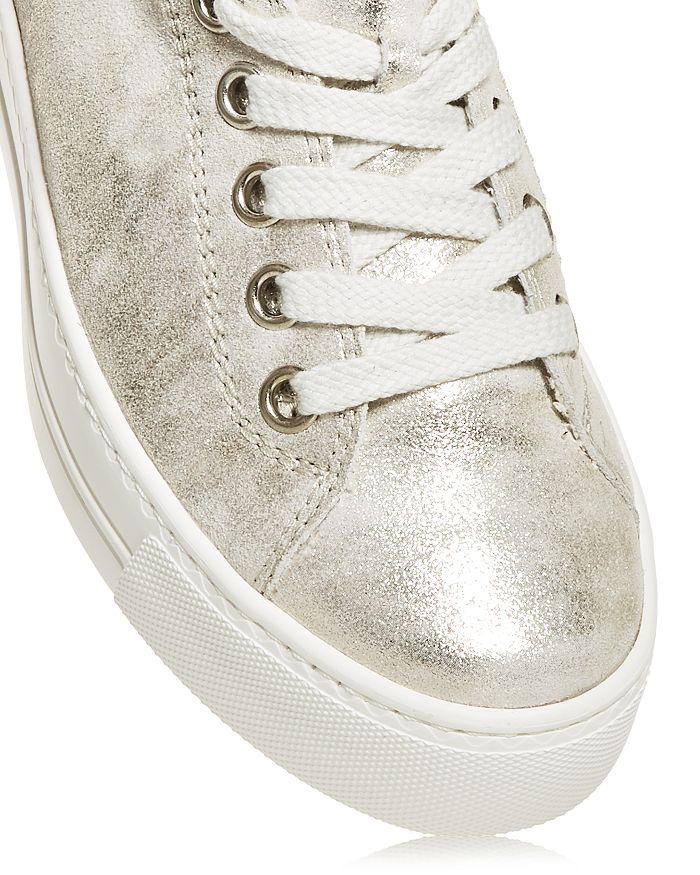 Shop Paul Green Women's Bixby Low Top Platform Sneakers In Mineral Metallic