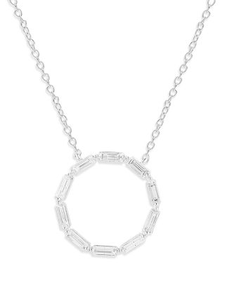 Bloomingdale's Diamond Circle Pendant Necklace In 14K White Gold, 0.5 ...