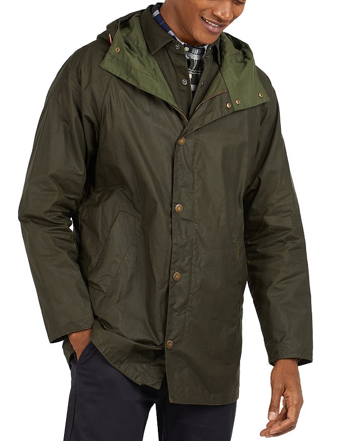 Barbour Breswell Waxed Cotton Hooded Jacket | Bloomingdale's