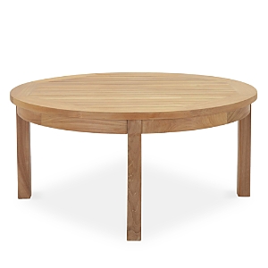 Modway Marina Outdoor Patio Teak Round Coffee Table In Natural