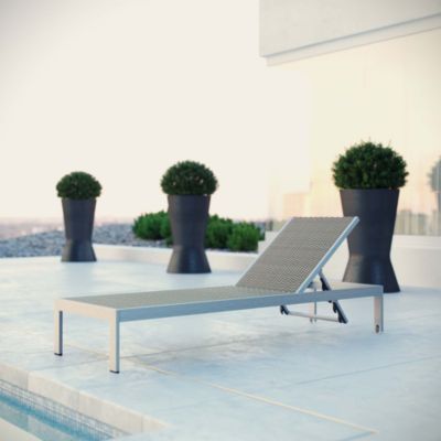 Shore Outdoor Patio Aluminum Rattan Chaise