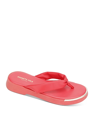 Kenneth Cole Women's Athens Flatform Thong Sandals In Coral