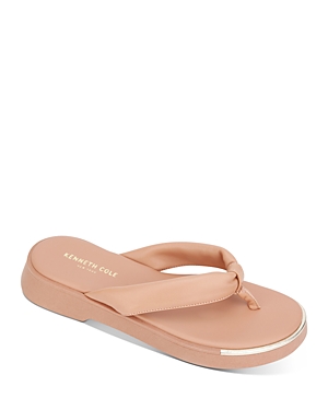 Kenneth Cole Women's Athens Flatform Thong Sandals In Peach