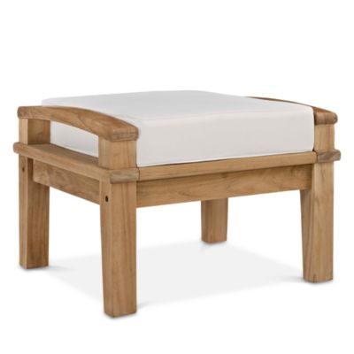 Marina Outdoor Patio Teak Ottoman
