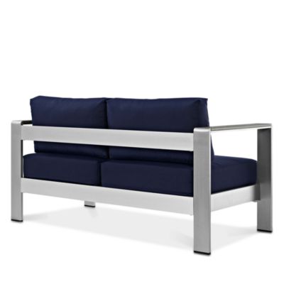 Shore Outdoor Patio Aluminum Loveseat