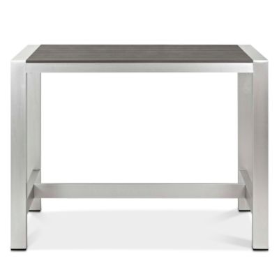 Shore Outdoor Patio Aluminum Rectangle Bar Table
