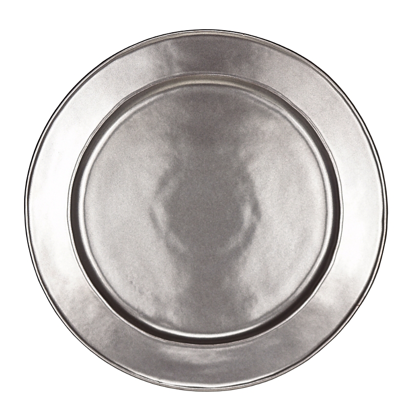 Juliska Pewter Stoneware Round Charger In Pewter