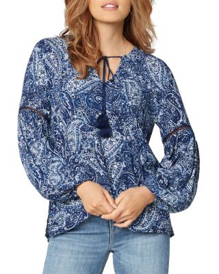 Liverpool Los Angeles - Paisley Print Peasant Top