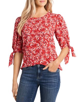 CeCe - Marabella Ditsy Print Blouse