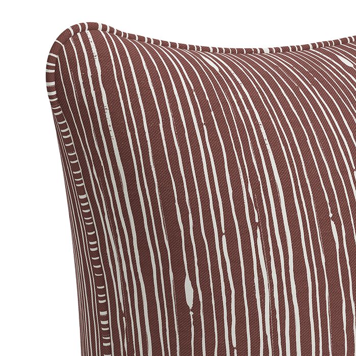 Shop Sparrow & Wren Down Pillow In Mulberry Stripe, 20 X 20 In Shibori Stripe Mulberry