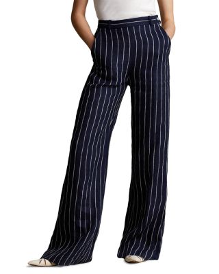 ralph lauren linen wide leg pants