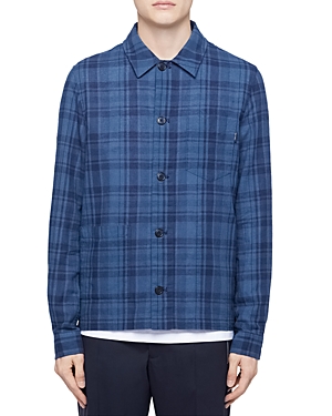 Ps Paul Smith Plaid Regular Fit Button Down Overshirt