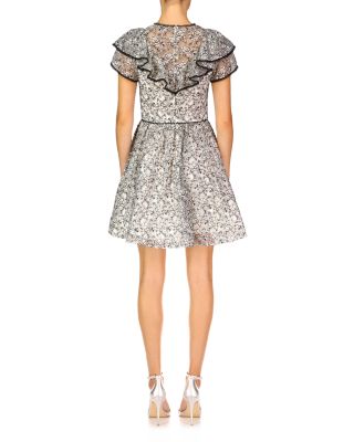 ML Monique Lhuillier ML Monique Lhuiller Flutter Sleeve Mini Dress