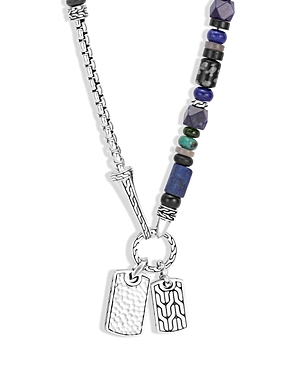 John Hardy Accessories STERLING SILVER CLASSIC CHAIN LAPIS LAZULI, BLACK ONYX, GREY MOONSTONE, CHROME DIOPSIDE AND TURQUOIS