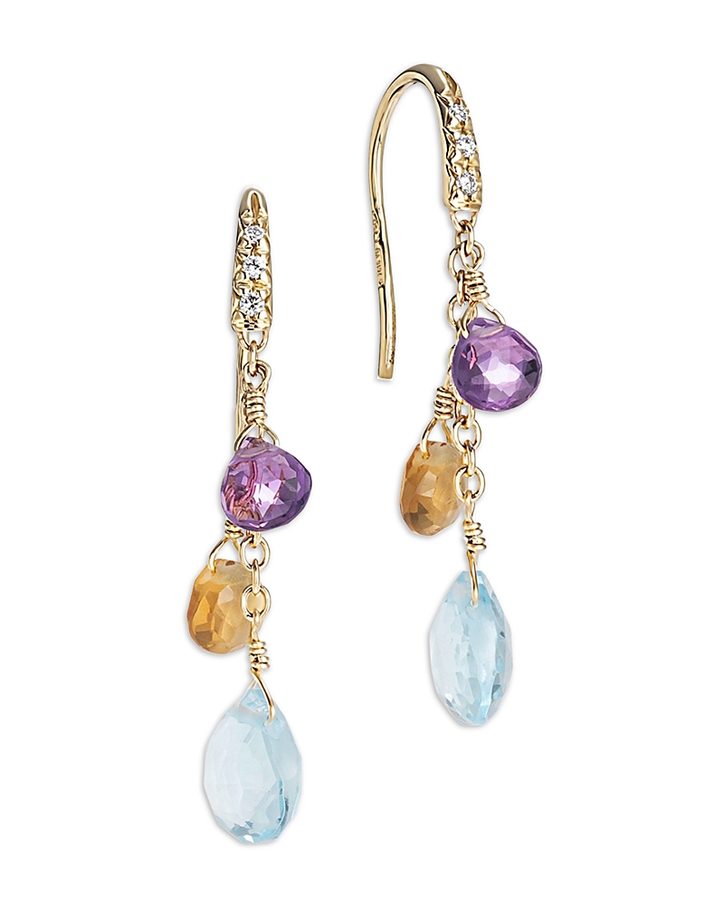 Marco Bicego Women's Paradise 18k Yellow Gold & Mixed-stone Short Drop Earrings In Multi