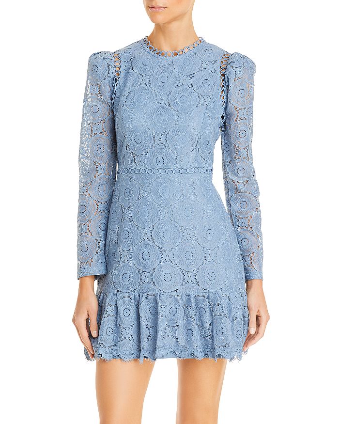 AQUA Mock Neck Lace Dress - 100% Exclusive | Bloomingdale's