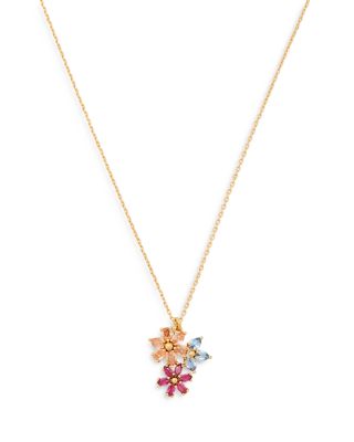 kate spade new york First Bloom Cluster Pendant Necklace, 20 
