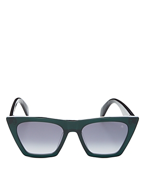 Rag & Bone Women's Cat Eye Sunglasses, 54mm In Gry Green/grey Shaded Gradient
