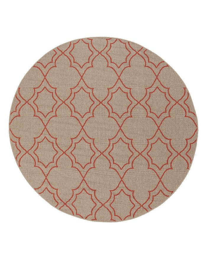 Surya Alfresco Alf A Round Area Rug, 5'3 X 5'3 In Camel