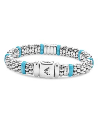 Blue Caviar & Diamond Sterling Silver Bracelet