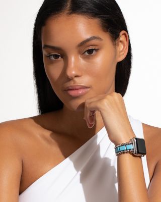 Smart Caviar Blue Ceramic Apple&reg; Watch Bracelet, 38mm