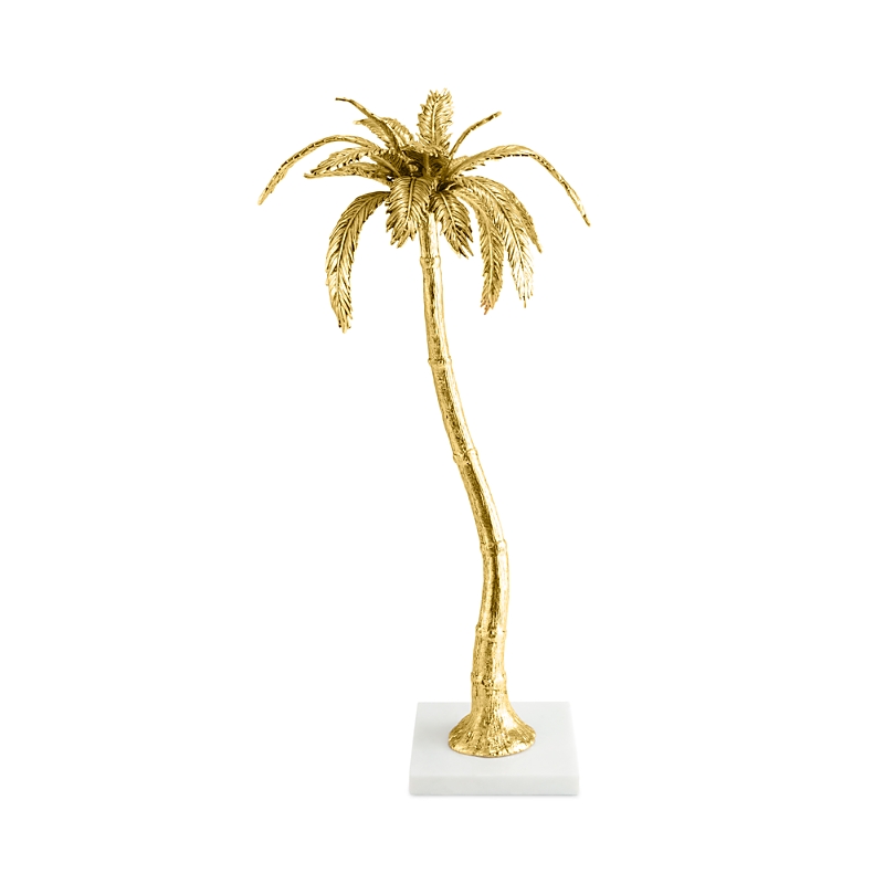 Michael Aram Palm Large Candleholder In Gold