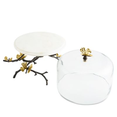 Butterfly Ginkgo Cakes Stand with Dome