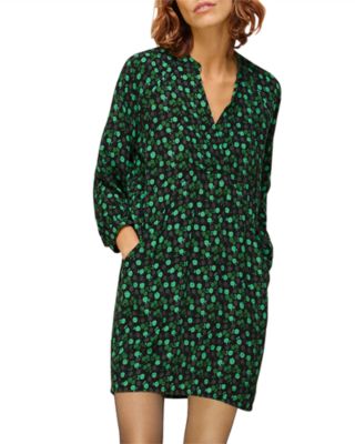 whistles ditsy green dress