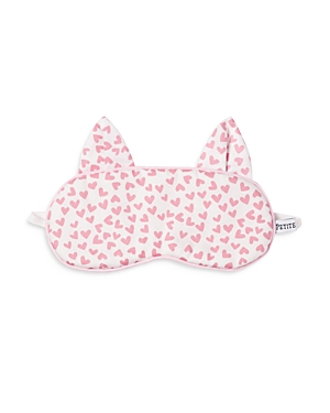 Petite Plume Unisex Eye Mask In White/red Sweethearts