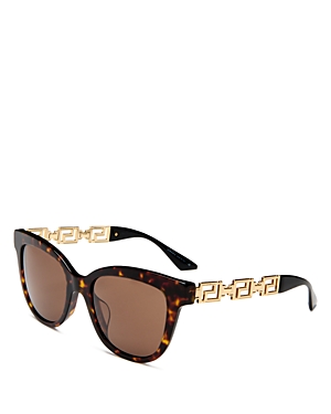 Versace Women's Cat Eye Sunglasses, 54mm In Havana /dark Brown