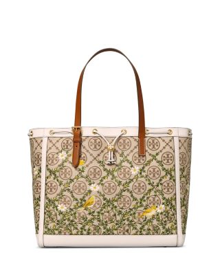 Tory Burch T Monogram Jacquard Embroidered Tote | Bloomingdale's