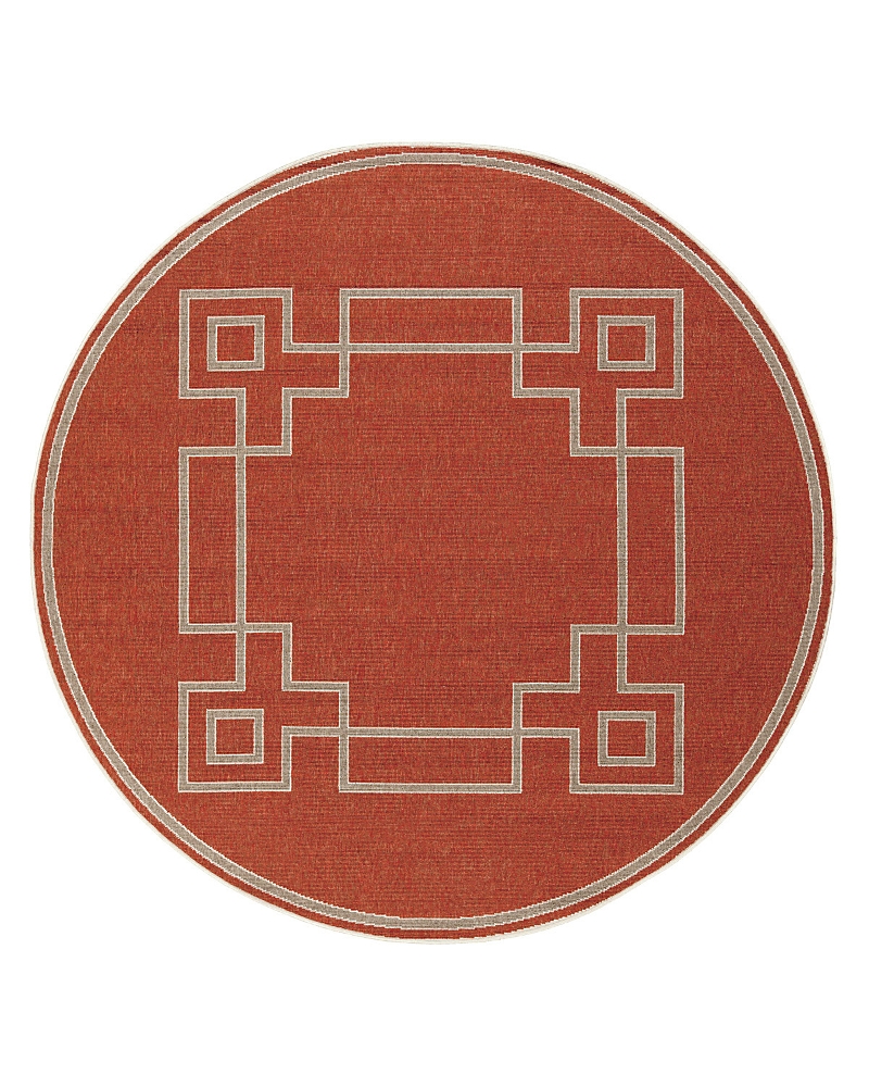 SURYA ALFRESCO ALF-F ROUND AREA RUG, 7'3 X 7'3