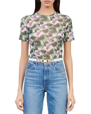 Maje Thomasi Floral Print Tee