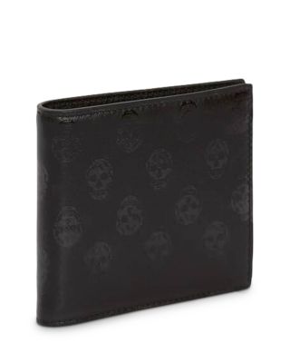 Alexander McQUEEN Leather Biker Skull Bifold Wallet | Bloomingdale's