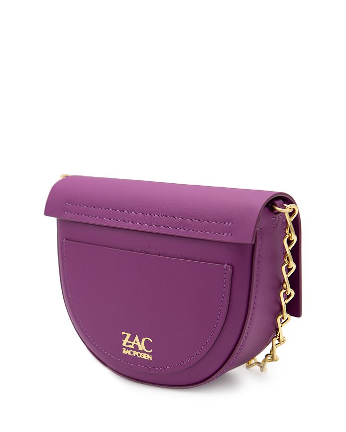 Zac Posen Belay Mini Pink Leather Saddle Crossbody Handbags