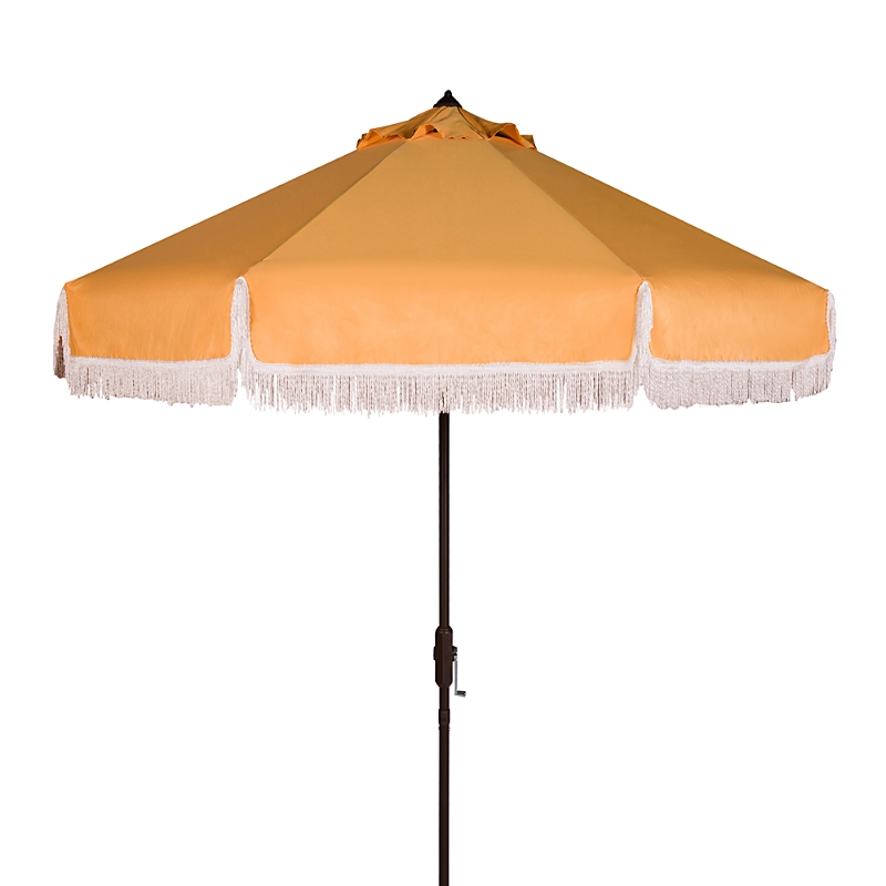 Safavieh Fabia Fringe 9 Ft Crank Umbrella