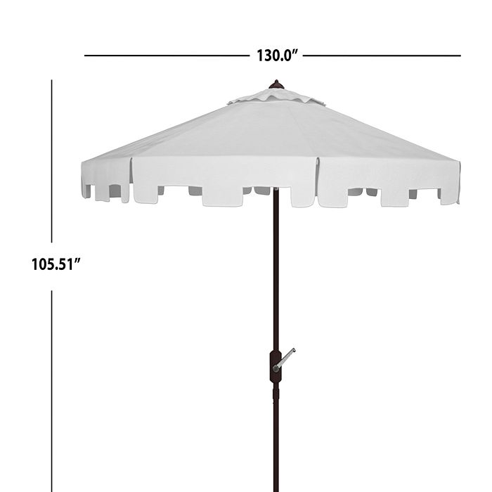 Shop Safavieh Zimmerman 11 Ft Crank Market Umbrella In White