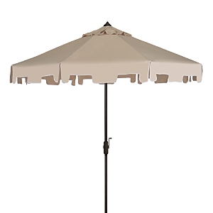 Safavieh Zimmerman 9 Ft Crank Market Umbrella In Beige