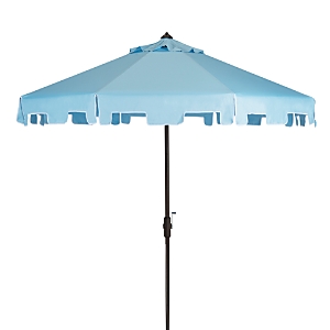 Shop Safavieh Zimmerman 9 Ft Crank Market Umbrella In Blue
