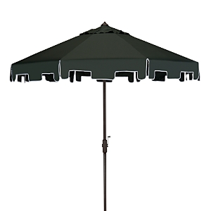 Shop Safavieh Zimmerman 9 Ft Crank Market Umbrella In Dark Green