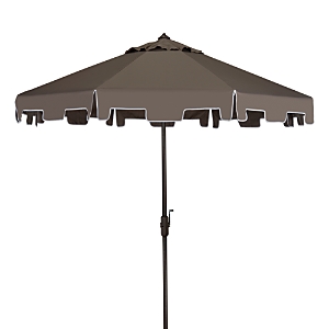 Safavieh Zimmerman 9 Ft Crank Market Umbrella In Gray