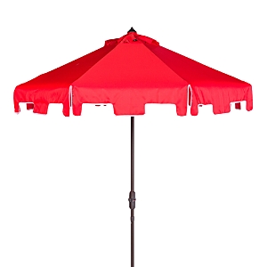 Safavieh Zimmerman 9 Ft Crank Market Umbrella In Red