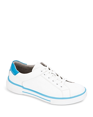 Kenneth Cole Men's Liam Stripe Lace Up Sneakers In White/neon Blue