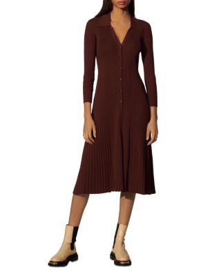 Sandro Melanie Ribbed Knit Dress | Bloomingdale's Women