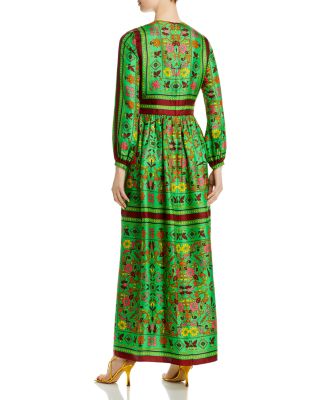 シルクワンピース★Tory Burch★LONG SILK PRINTED DRESS TORY BURCH Printed Silk Long Shirt Dress Tory Burch